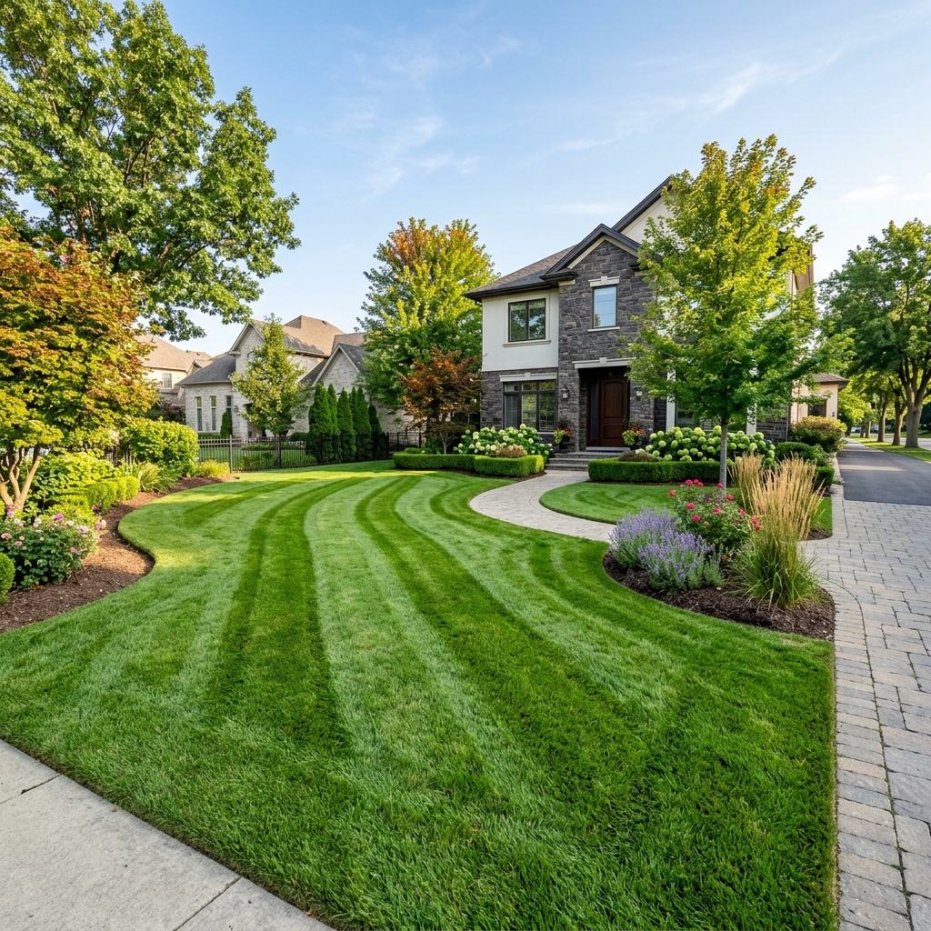 Beautiful maintained lawn